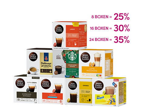 Top-Angebot: Bis zu 35 % Rabatt | NESCAFÉ® Dolce Gusto®  header image