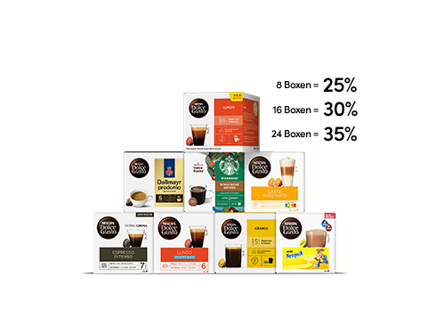 Top-Angebot: Bis zu 35 % Rabatt | NESCAFÉ® Dolce Gusto®  header image