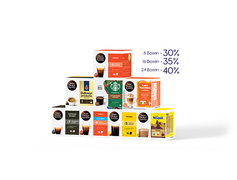 Top-Angebot: Bis zu 40 % Rabatt | NESCAFÉ® Dolce Gusto® 						 header image
