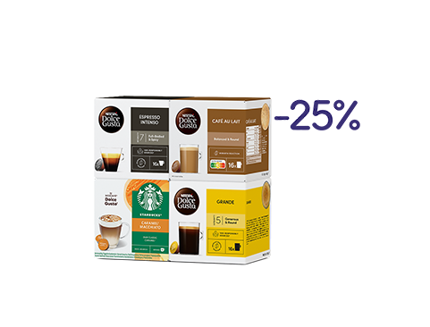 25 % auf alle Kaffeekapseln | NESCAFÉ® Dolce Gusto®						 header image