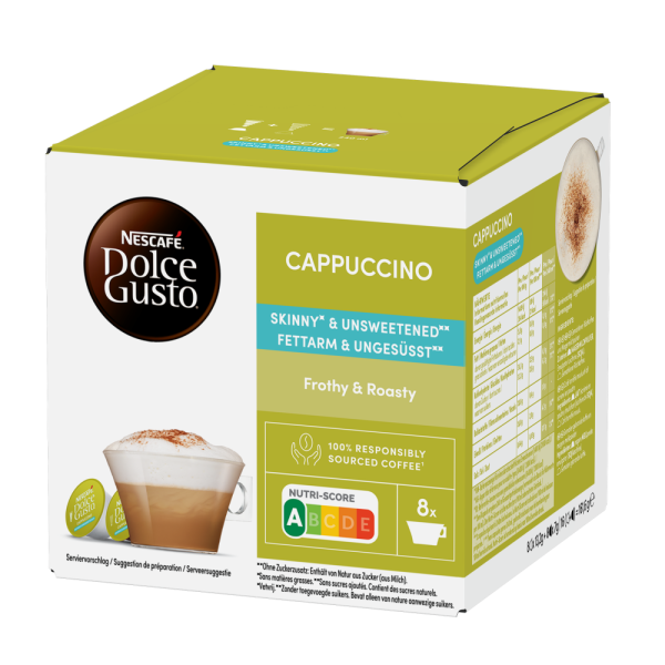 CAPPUCCINO FETTARM & UNGESÜSST seitlich | Nescafé Dolce Gusto thumbnail