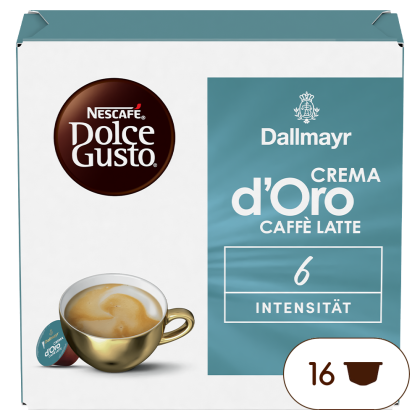 DALLMAYR CREMA D'ORO CAFFÉ LATTE vorne | Nescafé Dolce Gusto