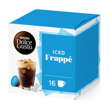 Vorderansicht einer Packung Iced Frapp&eacute; Kapseln