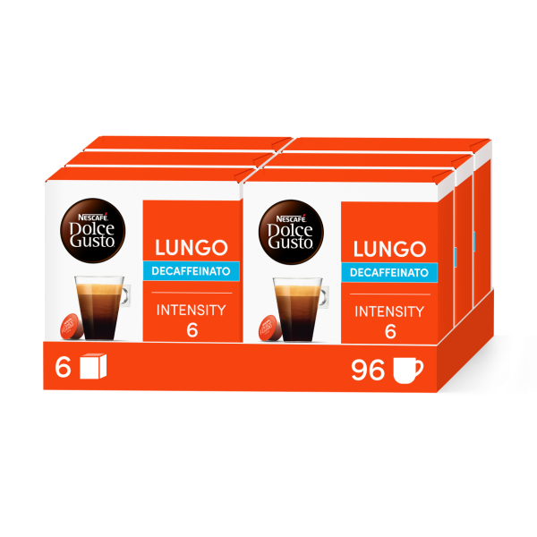 LUNGO DECAFFEINATO VORTEILSPACK 6 PACKUNGEN vorne | Nescafé Dolce Gusto