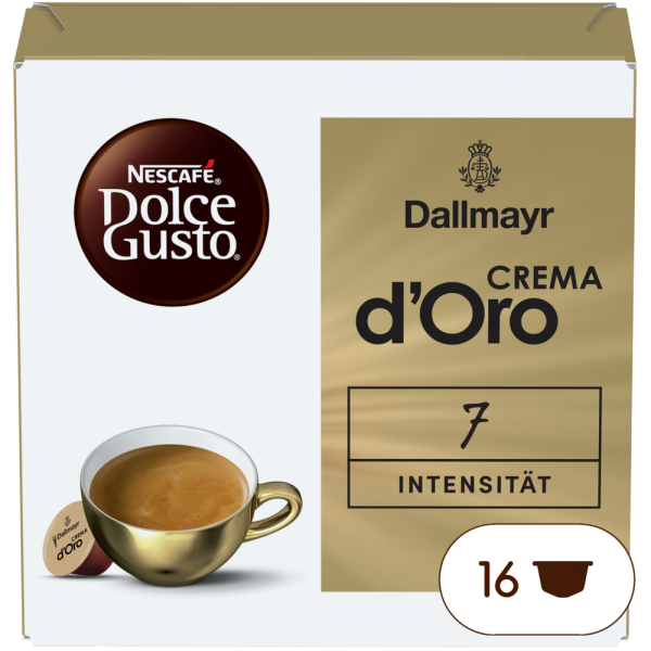 Dallmayr Crema d'Oro vorne | Nescafé Dolce Gusto