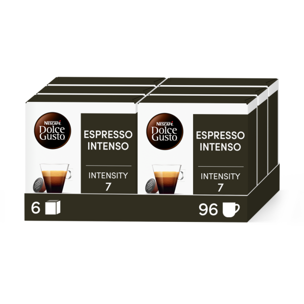 Espresso Intenso Vorteilspack 6 Packungen vorne | Nescafé Dolce Gusto