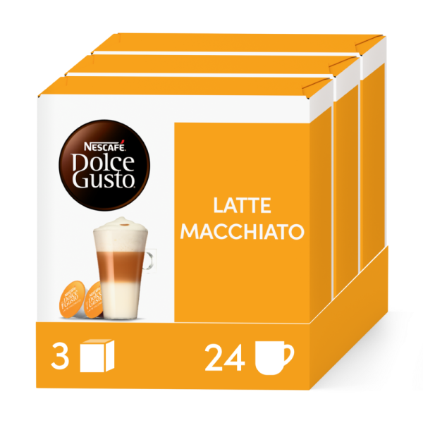 LATTE MACCHIATO VORTEILSPACK 3 PACKUNGEN vorne | Nescafé Dolce Gusto