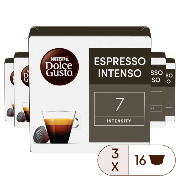 Espresso Intenso Vorteilspack 3 Packungen vorne | Nescafé Dolce Gusto