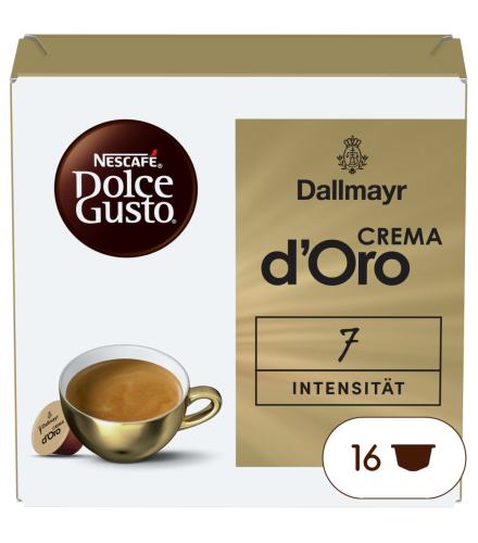 Dallmayr Crema d'Oro vorne | Nescafé Dolce Gusto