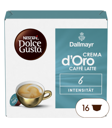 DALLMAYR CREMA D'ORO CAFFÉ LATTE vorne | Nescafé Dolce Gusto