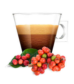 Dolce Gusto Espresso Tasse mit Kaffeekirschen